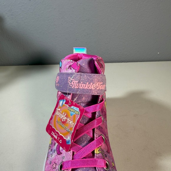 Skechers Twinkle Toes Girls Unicorn Light Up High Top Sneakers Size 2.5 - Picture 10 of 16